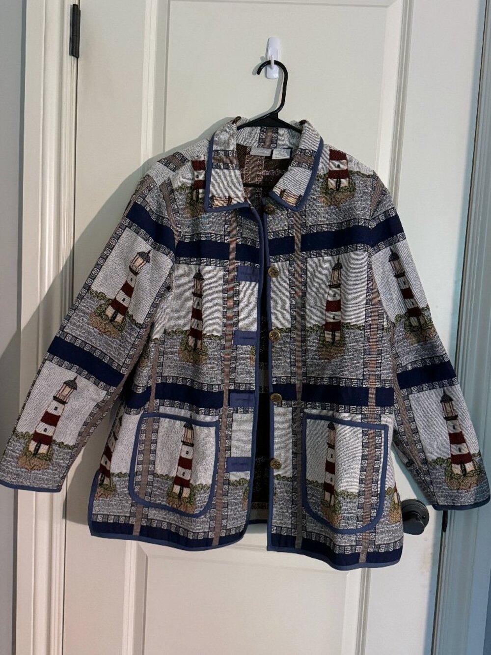 Blair White Lighthouse Tapestry Jacket